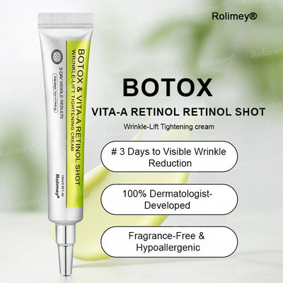 Evora's Rolimey® Botox & Vita-A Retinol Wrinkle-Lift Cream – Made & Shipped in the USA